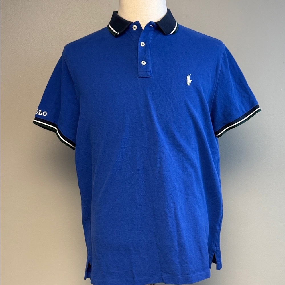 Polo Ralph Lauren Blue Cotton Polo Shirt XL Classic Fit Logo